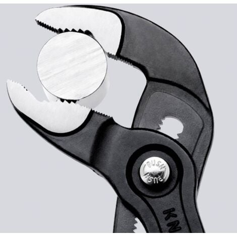 KNIPEX 02 250 Cobra® Pince multiprise de pointe avec gaines bi-matière minces grise atramentisée 250 mm