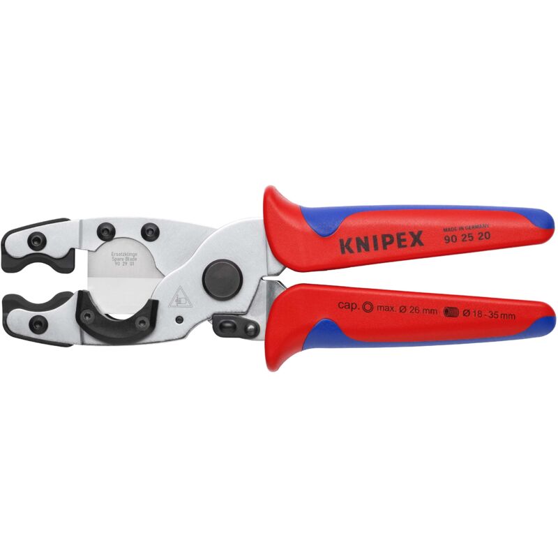 

Cortatubos para tubos D.12-25 / 18-35mm L.210mm acero eléctrico al cromo vanadio KNIPEX