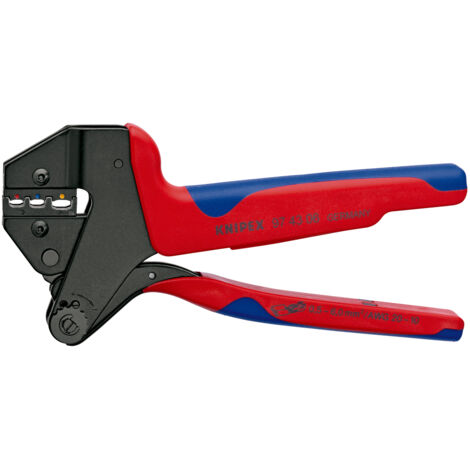 KNIPEX 97 43 06 Pinza universale per terminali per matrici intercambiabili con manici multicomponente brunita 200 mm