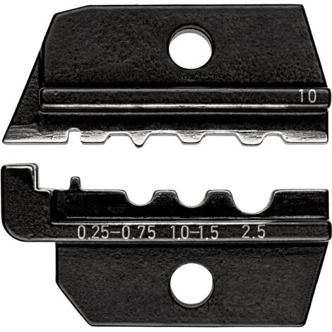 KNIPEX 97 49 10 Matrice de sertissage pour cosses tubulaires et cosses de câble à sertir non isolées ainsi que prolongatuers et connecteurs sertis non isolés selon DIN 46341