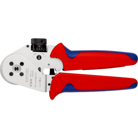 KNIPEX 97 52 63 Crimpadora de 4 mandriles para terminales girados con mangos multicomponentes cromado 180 mm
