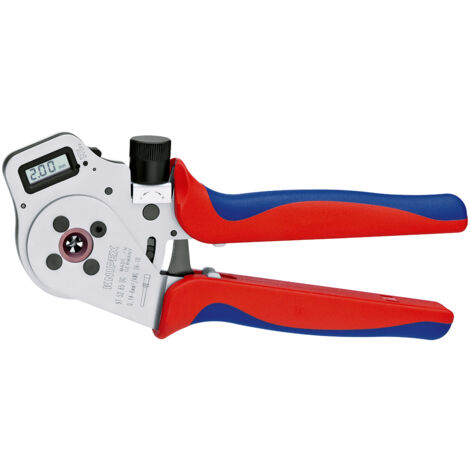 KNIPEX 97 52 65 DG A Pince à sertir à quatre points pour contacts tournés avec poignées multimatières chromée 250 mm