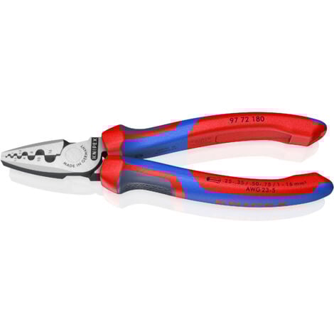 KNIPEX 72 180 Crimpzange für Aderendhülsen mit Comfort-Griffen 180 mm