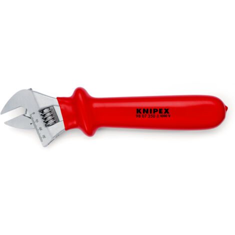 KNIPEX 98 07 250 Chiave a rullino isolate ad immersione cromata 260 mm