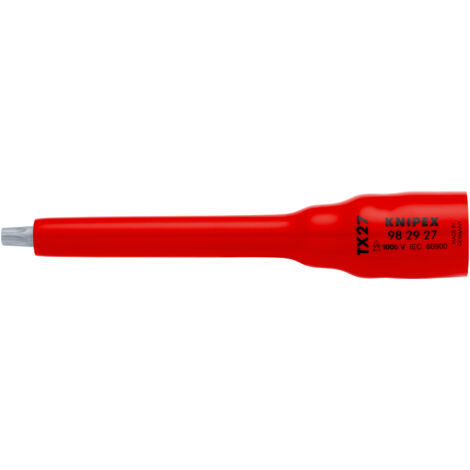 KNIPEX 98 29 27 Vaso (doble hexágono) para TX27 123 mm