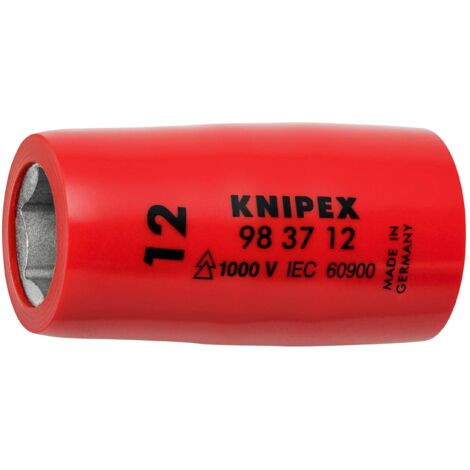 KNIPEX 98 37 12 Chiave a bussola per viti esagonali con attacco quadro interno 3/8" 44 mm