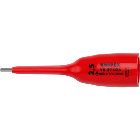 KNIPEX 98 39 025 Vasos hexagonales, para tornillos con hexágono interior con cuadradillo 3/8" 92 mm