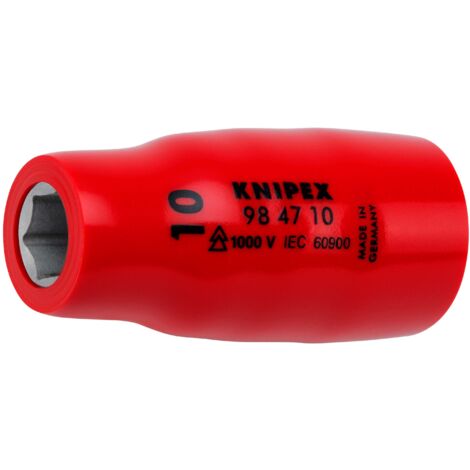 KNIPEX 98 47 10 Vaso hexagonal para tornillos de cabeza hexagonal con cuadradillo 1/2" 54 mm