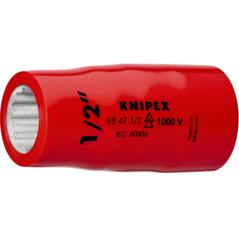 KNIPEX 98 47 11/16" Douille (douze pans) avec carré femelle 1/2" 55 mm
