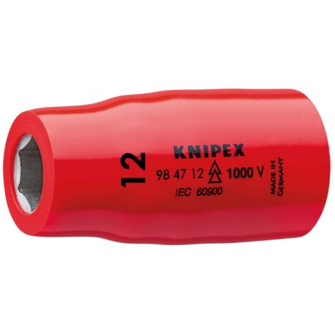KNIPEX 98 47 12 Chiave a bussola per viti esagonali con attacco quadro interno 1/2" 55 mm