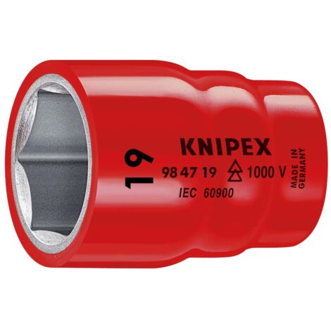 KNIPEX 98 47 19 Chiave a bussola per viti esagonali con attacco quadro interno 1/2" 54 mm