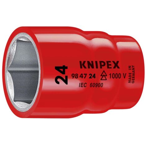 KNIPEX 98 47 24 Douilles à six pans avec carré femelle 1/2" 61 mm