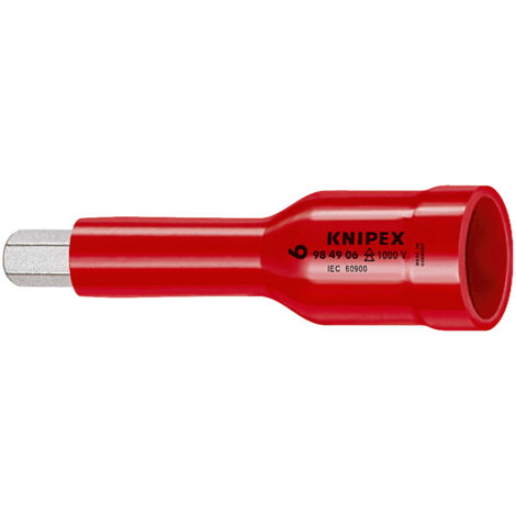 KNIPEX 98 49 06 Douilles pour vis 6 pans creux avec carré femelle 1/2" 75 mm