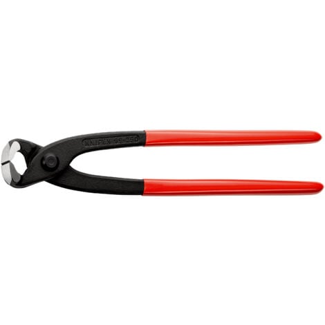 KNIPEX 01 250 Tenaille russe (Pinces bétonneur ou pinces réparateur) gainées en plastique atramentisée noire 250 mm