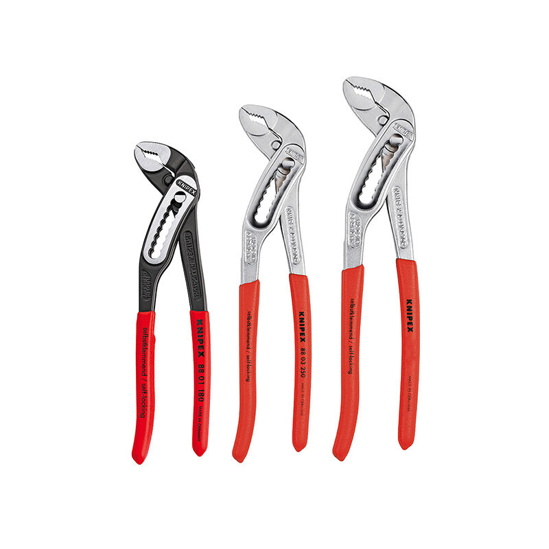 00 20 09 V03 Alligator Water Pump Pliers Set of 3 (180mm 250mm & 300mm) KPX002009V03 - Knipex