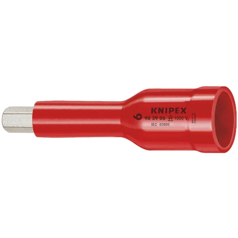 Image of Knipex - 98 49 08 Chiave a bussola per viti ad esagono incassato con attacco quadro interno 1/2' 75 mm