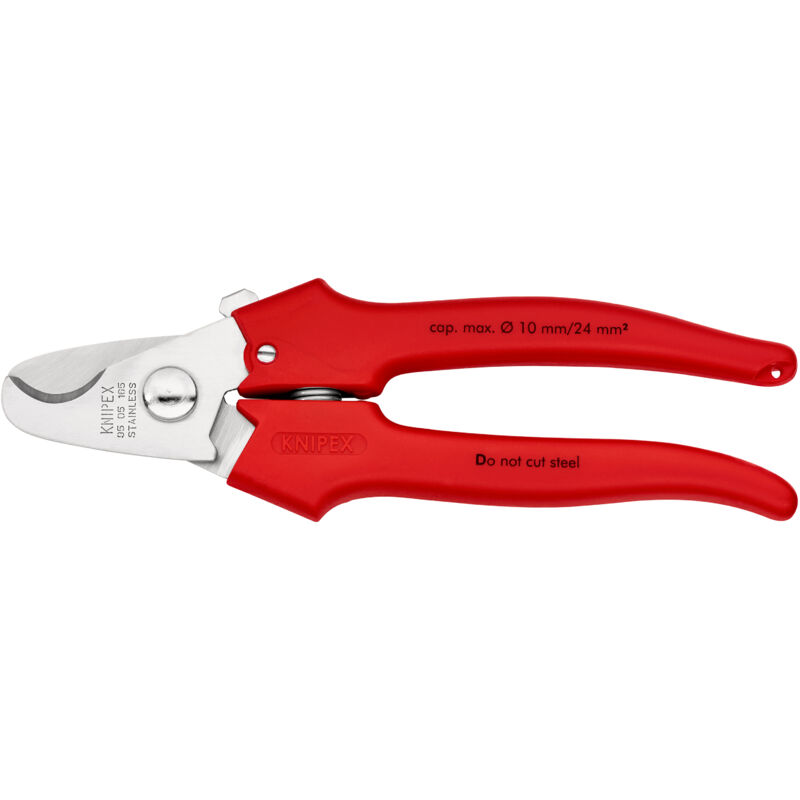 Knipex - 95 05 165 Pince coupe-câbles Adapté pour (technique d'isolation) câbles en alu et en cuivre, à 1 ou plusieurs fi