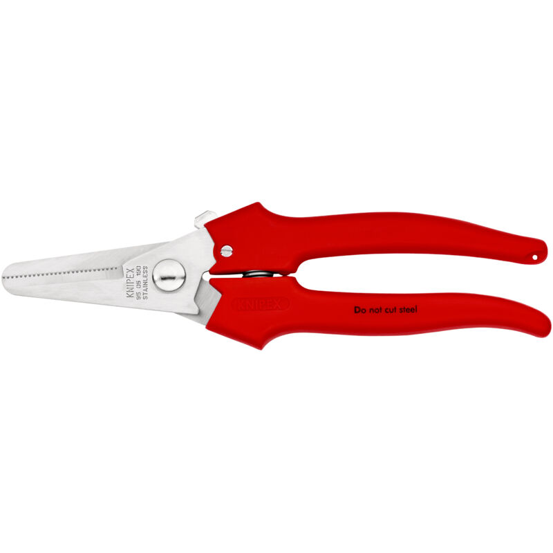 Knipex - 95 05 190 Ciseaux combinés 190 mm rouge