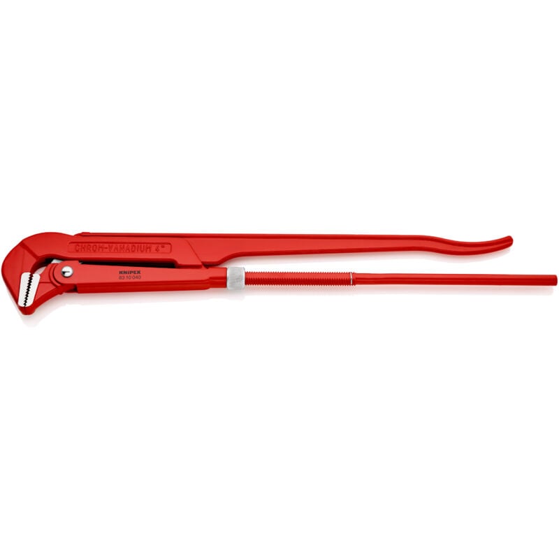 Knipex - 83 10 040 Clé serre-tubes 90° revêtement poudre, rouge 750 mm