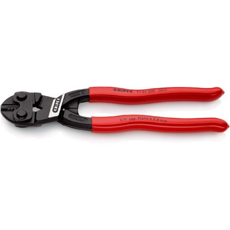 Knipex Cobolt Tronchese a Doppia Leva Bonderizzata Nera, Rivestiti in Resina Sintetica 200 Mm 71 01 200