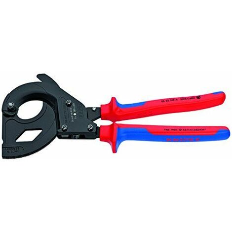 KNIPEX Coupe-câbles à cliquet pour câbles à blindage acier (câbles SWA) (315 mm) 9...