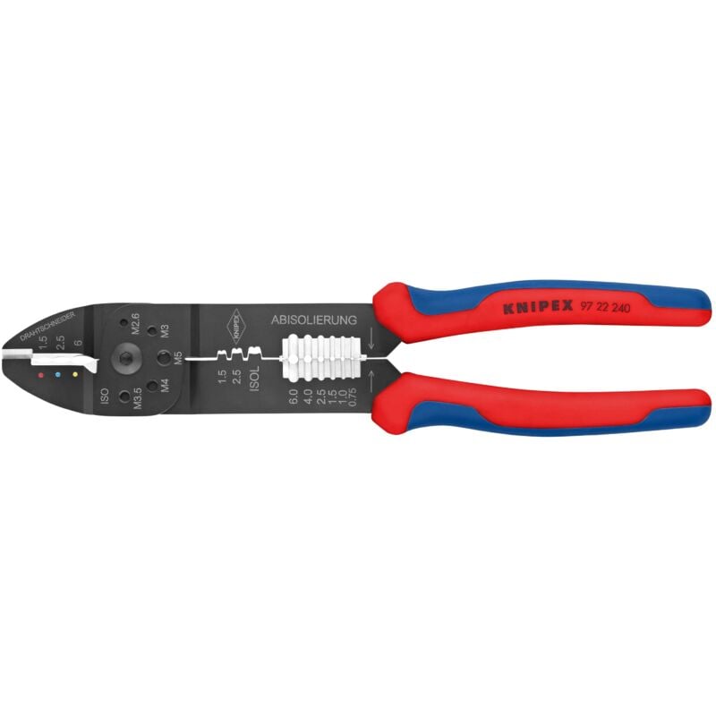 Image of 97 22 240 Crimpzange Isolierte Kabelschuhe, Isolierte Steckverbinder 0.75 bis 6 mm² - Knipex
