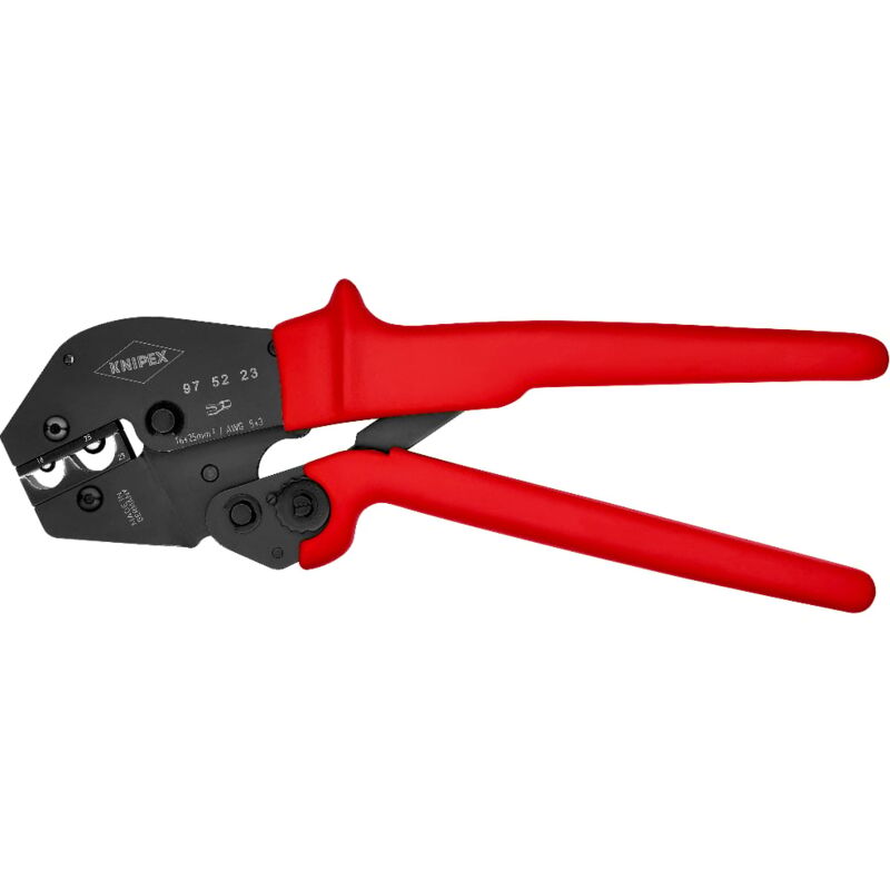 Image of Knipex - 97 52 23 Crimpzange Unisolierte Kabelschuhe, Steckverbinder 16 bis 25 mm²