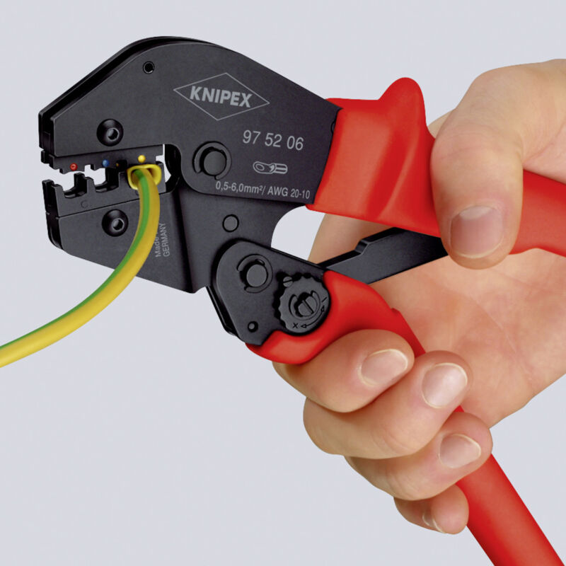 Image of 97 52 04 Crimpzange Unisolierte, offene Steckverbinder 0.1 bis 2.5 mm² - Knipex