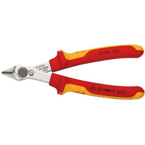 Knipex Electronic Super Knips VDE isoliert mit Mehrkomp.-Hüllen, VDE-geprüft 125 mm