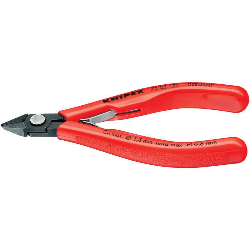 Image of 75 02 125 Elektronik- u. Feinmechanik Seitenschneider mit Facette 125 mm - Knipex