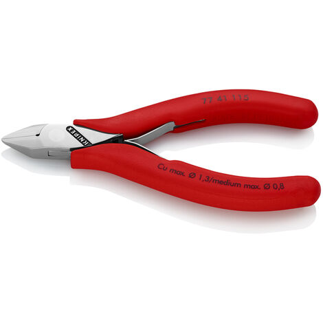 Knipex Elektronik-Seitenschneider mit Mehrkomponenten-Hüllen 115 mm 77 41 115