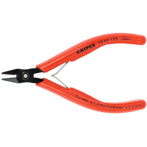 Knipex Elektronik-Seitenschneider, spitzer Kopf 125H mm