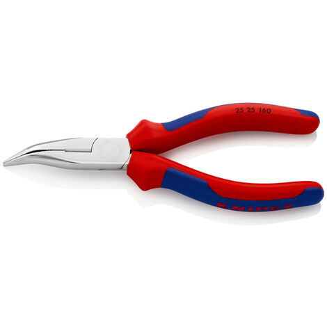 Knipex Flachrundzange / Telefonzange mit Schneide, abgewinkelt