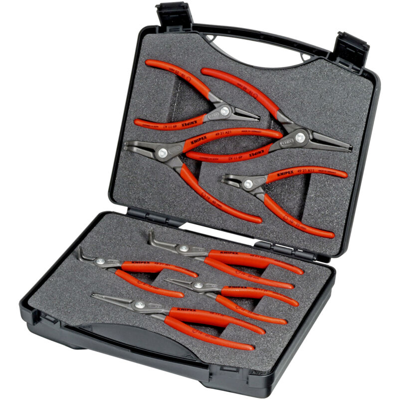 Knipex - 00 21 25 Jeu de pinces pour circlips Adapté pour (pinces pour circlips) circlips intérieurs et extérieurs 12-25