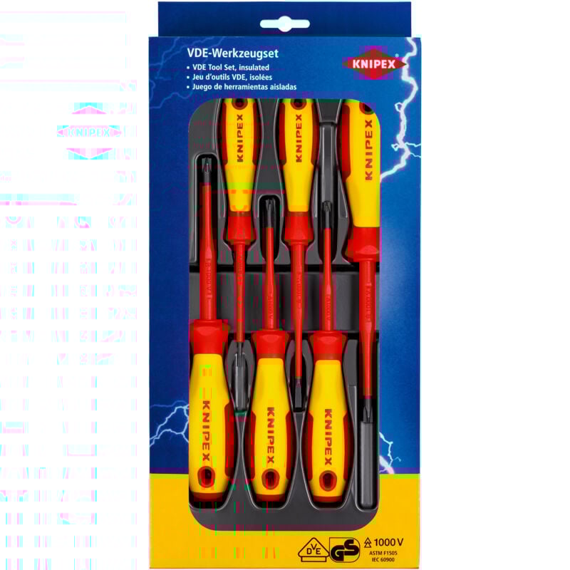 Knipex VDE Jeu de tournevis 6 pièces plus/moins