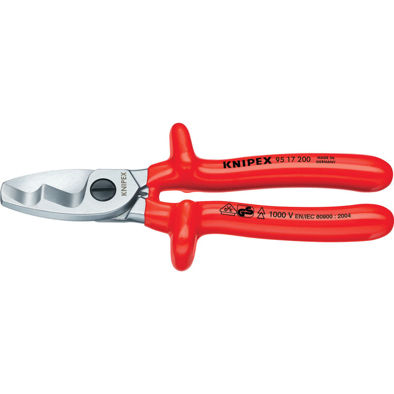Image of 95 17 200 vde Kabelschere Doppelschneide tauchiso. verch. 200 mm - Knipex