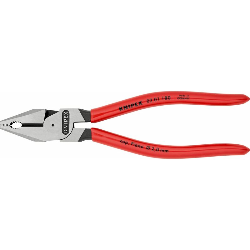 Knipex - High Leverage Combination Pliers pvc Grip 180mm (7in) KPX0201180