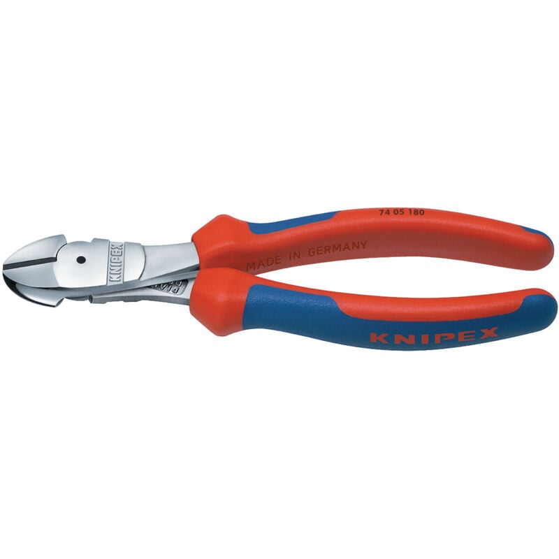 Image of 74 05 200 Kraft-Seitenschneider mit Mehrko.-Hülle verchromt 200 mm - Knipex