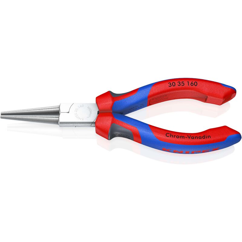 30 35 160 pour l'atelier Pince à bouts ronds droite Acier magnétique Chrome-Vanadium 160 mm - Knipex