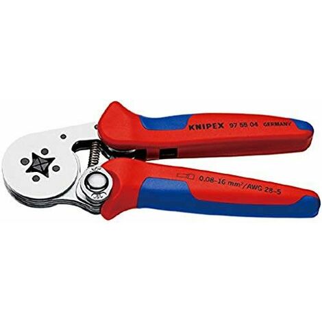 KNIPEX Pince à sertir auto-ajustable pour embouts de câble avec accès latéral (180 ...