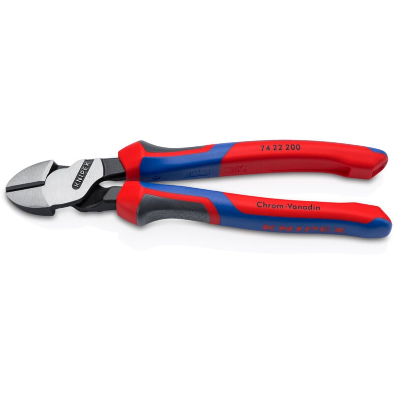 Knipex - Pince coupante diagonale à forte démultiplication avec facette 74 22 200 200 mm 1 pc(s)