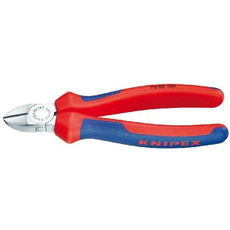 Pince coupante diagonale chromée avec branches multicomposant 140mm KNIPEX 1 PCS
