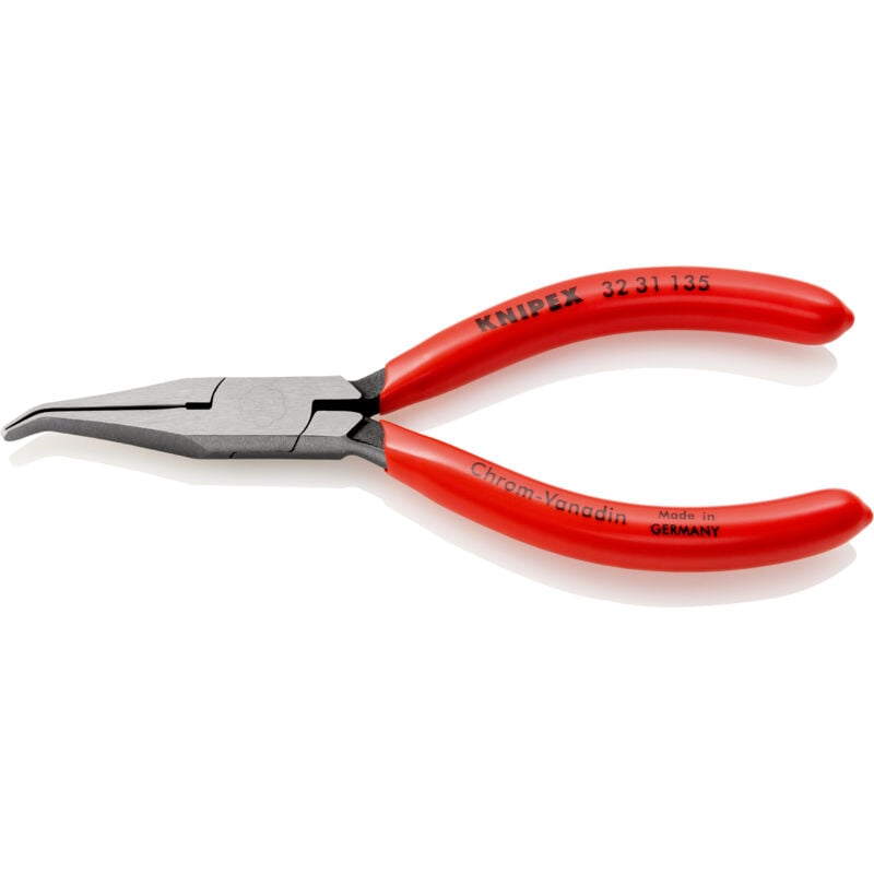 Knipex - 32 31 135 pour l'électronique et la mécanique de précision Pince d'ajustage coudée à 40° Acier à outils 135 mm