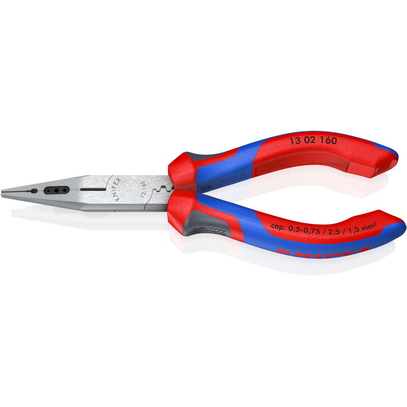 Pince multi-fonctions, bec plat, 160mm, gaine bi-matière Knipex 13 02 160