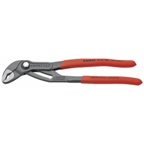 Knipex – Pince multiprise Cobra 250mm – Réglage autobloquant sur tubes jusqu'à 50mm – Poignées ergonomiques antidérapantes – Acier au chrome-vanadium