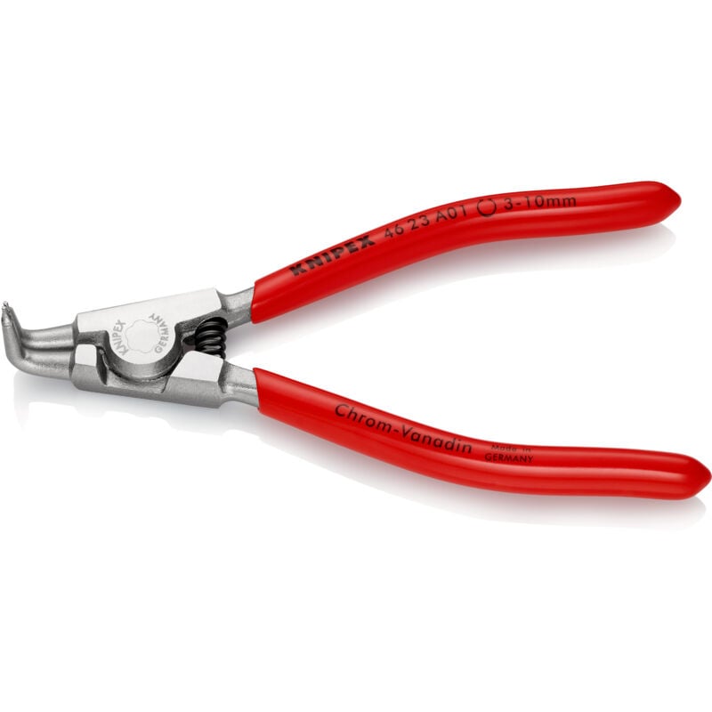 Knipex - 46 23 A01 Pince pour circlips pour circlips extérieurs d'arbre gainées en plastique chromée 125 mm