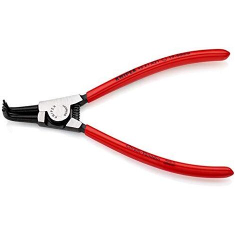 Knipex Pinza per Anelli di Sicurezza per Anelli di Sicurezza Esterni Su Alberi Bonderizzata Nera, Rivestiti in Resina Sintetica 170 Mm 46 21 A21