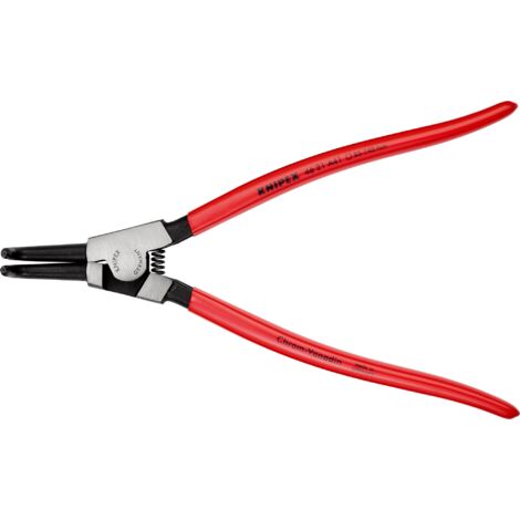 Knipex Pinza per Anelli di Sicurezza per Anelli di Sicurezza Esterni Su Alberi Bonderizzata Nera, Rivestiti in Resina Sintetica 320 Mm (Confezione Self-Service/Blister) 46 11 A4 Sb