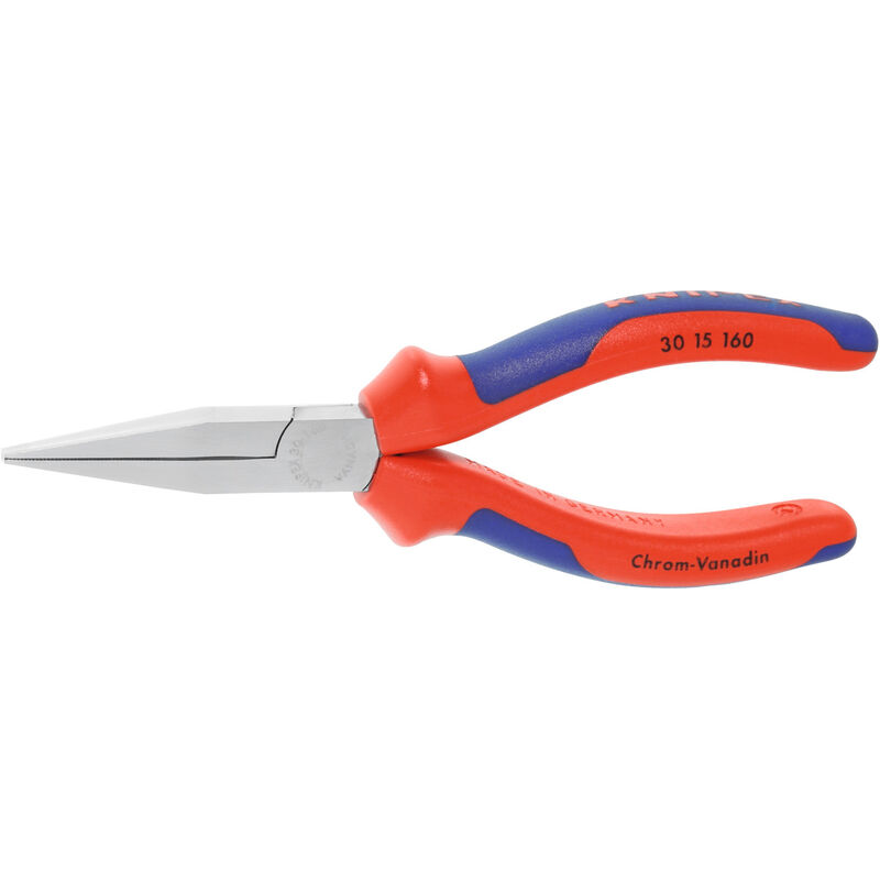 Image of Pinza a becchi lunghi, piatti, cromata con manici - Knipex