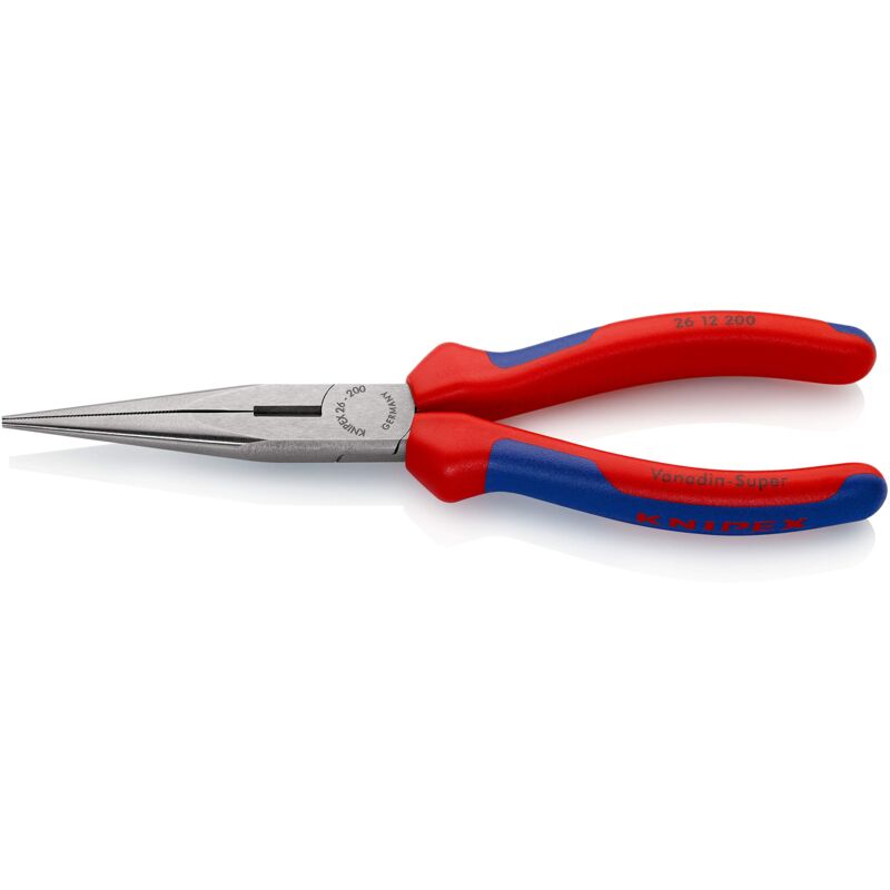 Image of Knipex Pinza per Meccanica - con Becchi Mezzotondi con Tronchese (Pinza A Becchi Di Cicogna) Bonderizzata Nera, Rivestiti in Materiale Bicomponente